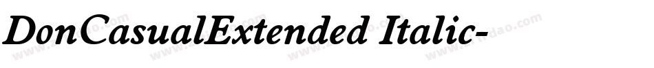 DonCasualExtended Italic字体转换